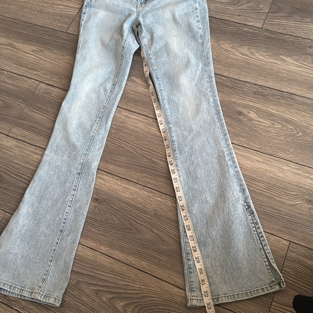 Blank NYC Light Blue Flare Jeans the Hoyt mini flare nwt size 25 - Picture 8 of 11